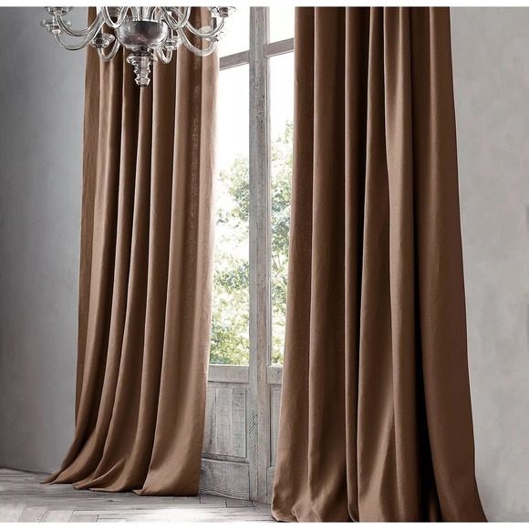 Outdoor Perennials® Performance Strié Linen Weave Drapery - Grommet